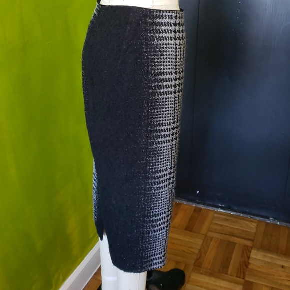 Lafayette 148 Priscilla Ombre Plaid Midi Skirt - Picture 5 of 8